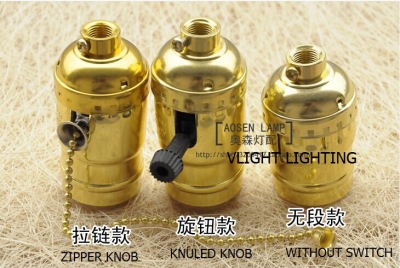 leviton turn on/off knob light socket brass lamp holder/antique incandescent lamp holder socket