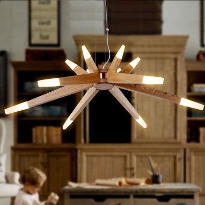 modern creative personality living room wood pendant light led pendant lamp for home ac 220v 5 year's warranty [pendant-light-3532]