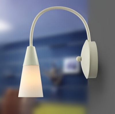 modern minimalist creative led wall lamp,white wall light for bedroom bedside aisle,e14*1 bulb included,ac 90v~260v [modern-wall-lights-2730]