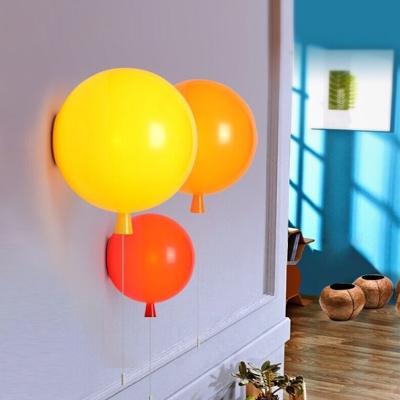 multicolour balloon wall lamp children bedroom wall lights modern brief bedroom bedside lamp diameter 25cm