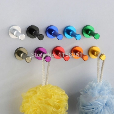 new candy color decorative wall hooks&racks,clothes hanger metal towel&coat&robe hook.bathroom accessories hj-0726