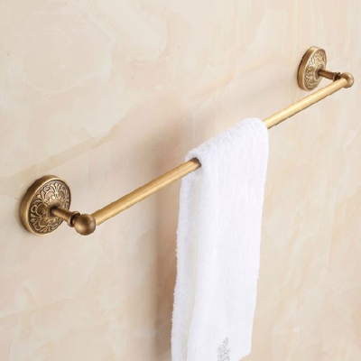 new designed wall mounted classical antique brass bathroom towel rack holder single towel bar ha-21f [towel-bar-7654]