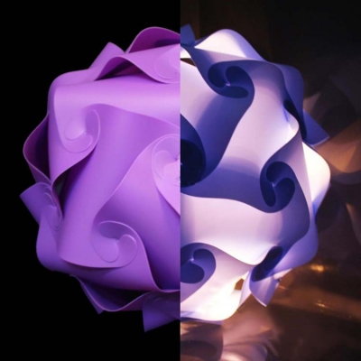 new modern diy pendant iq jigsaw puzzle iq lamp light purple color pendant lights,size 25cm/30cm/40cm ysliqpe