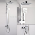 retail- luxury brass head rain shower set, thermostatic mixer overhead shower set, wall mounted, 2083