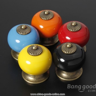 socool ceramic zinc alloy door cabinet knob 5 colors [Door knobs|pulls-2751]