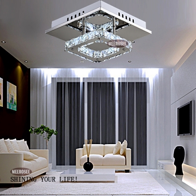 square led crystal chandelier light for aisle porch hallway stairs wth led light bulb 12 watt guarantee [led-ceiling-light-4766]