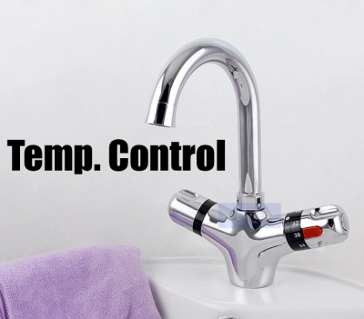 thermostatic temp. control bathroom kitchen mixer faucet
