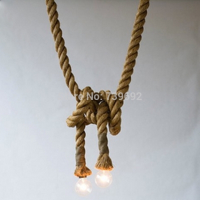 vintage hemp rope pendant light industrial edison lamp american style 2.5m cord e27 rh loft coffee bar restaurant kitchen lights [hemp-rope-pendant-light-4595]