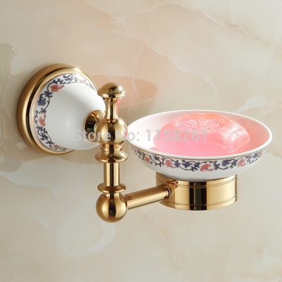 wall mounted golden brass soap dishes bathroom accessories ceramic soap dishes xl-3321k