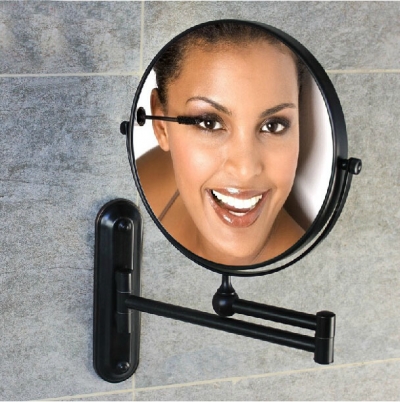 wall mounted oil-rubbed bronze bathroom make up mirror 3x cosmetic hairdressing magnifer