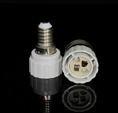 100pcs/lot e14 to mr16 base led light lamp bulbs adapter converter new [e10-e11-e12-e14-socket-5384]