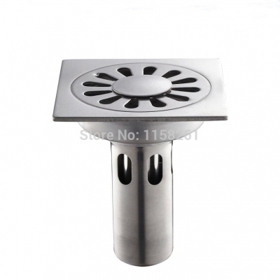10cm stainless steel floor drain bathroom kitchen shower double anti-odor floor drain square bath drain bs-9016a