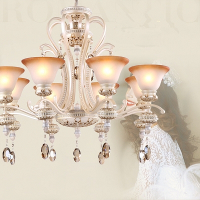 2015 new arrivals american vintage metal and painted resin k9 crystal pendant chandelier european royal luxury led chandelier