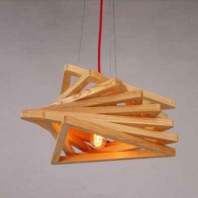 2015 new north europe modern simple solid wood led pendant light american pastoral dining room art deco pendant light [american-style-7781]
