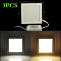 3pcs/lot high brightness painel led panel light 12w warm white/white panels light wall recessed