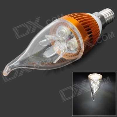6pcs/lot e14 led candle light ac85-265v 3w 270lm warm white/whire led lamp bulb e14 for home