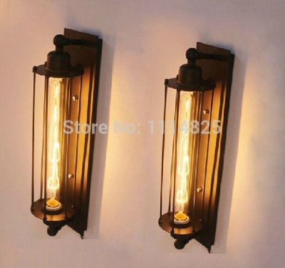 american style classical antique black/silver finish antique wall lamp light ac 110v/220v