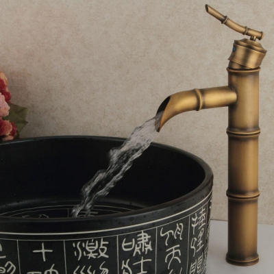 and cold water bamboo tall faucet