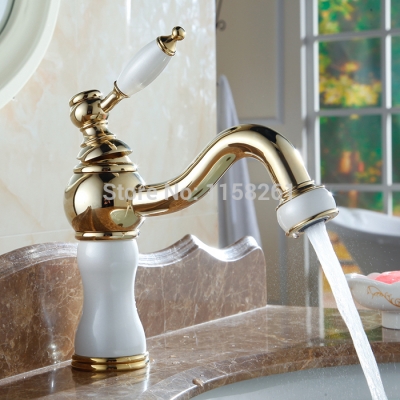 bathroom vanities accessories and cold faucet marble and gold ceramic basin taps all copper al-8905k