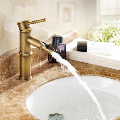 brand new and cold bathroom bamboo basin faucet