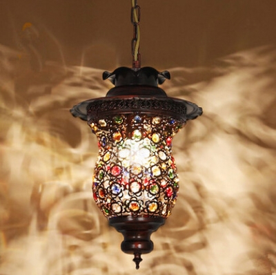 colorful handmade luster led pendant lights hanglamp creative fixtures for cafe bar dinning home lightings luminaire [modern-pendant-lights-2363]