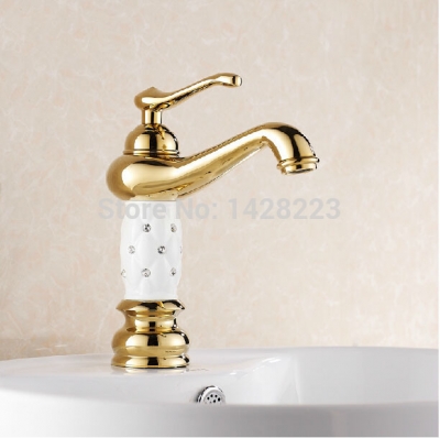 deck mounted and cold water bathroom sink faucet single handle basin mixer taps [golden-3278]