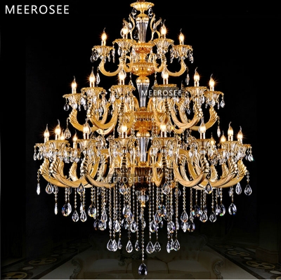 el large project 30 arms chandelier crystal light 3 tiers gold classic lustre light with k9 crystal md3143 d1450mm h1760mm [crystal-chandelier-zinc-alloy-2316]