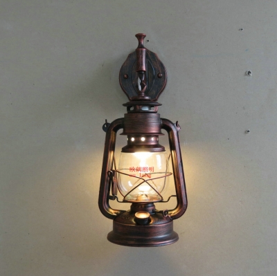 fashion antique wall lights wrought iron vintage lantern kerosene lamp wall lamp lamps [outdoor-wall-lights-7079]