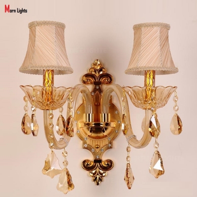 golden k9 crystal wall lamp mirror light bedroom lamp bed-lighting aisle lights fashion modern wall lamp