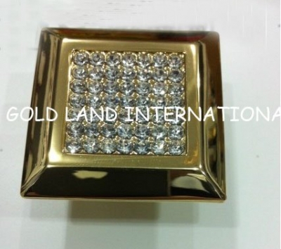 l40xw40xh25mm golden-color k9 crystal glass cabinet furniture knob