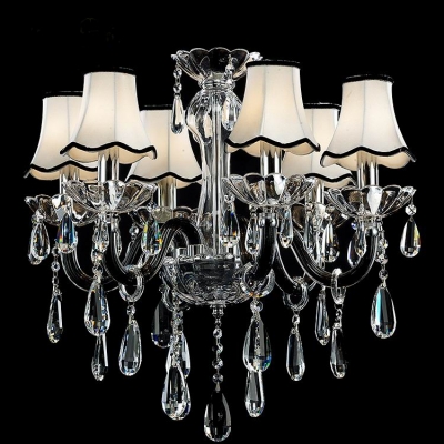 luxury 6 lights crystal ceiling chandeliers ac 110v/220v home lighting fixture for parlor livingroom dinningroom 2015 new [6-8-10-arm-lights-350]