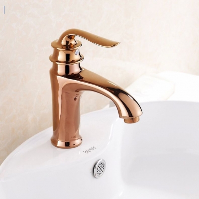 luxury polished rose golden bathroom basin faucet tall mixer tap bath mixer bathroom faucet water faucet hj-839e [golden-bathroom-faucet-3435]