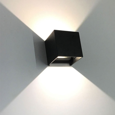 modern brief led 7w wall lamp ip65 cube adjustable surface mounted outdoor aluminum wall lights garden lamps ac85-265v