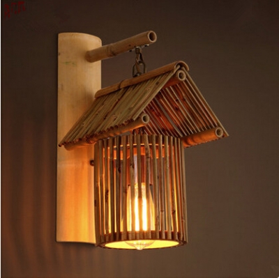 new arrival nordic creative bamboo edison wall lamp modern personality bedside light fixtures for bar cafe living home lighting