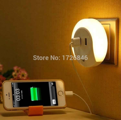 phone charger led night light with usb/socket for bedroom kis baby children night atmosphere lamp home decoration [night-lights-7603]