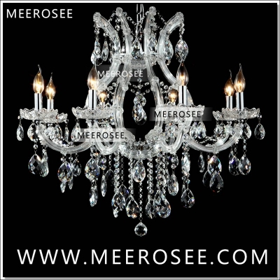selling maria theresa clear white crystal chandelier lamp luster cristal pendelleuchte light fixture 8 lights