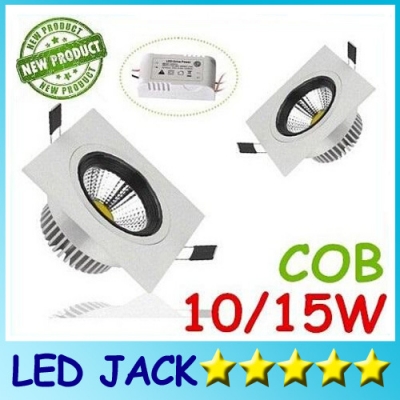 square cob recessed ceiling downlights 10w 15w dimmable warm/cool white cri>85 led downlights 110-240v including power drivers [ceiling-downlight-595]