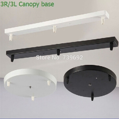 three lamps chandeliers base high-grade lighting accessories black white round rectangular ceiling base rose canopy plate [ceiling-canopy-4381]