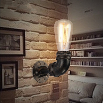 water pipe loft style adison wall lamp fixtures vintage industrial ustwall light for cafe hall bedroom study lamparas de pared