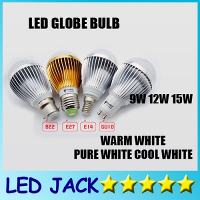 x100 cree 9w 12w 15w dimmable led globe bulb e27 e14 gu10 b22 85-265v led bubble ball lamp led light lighting