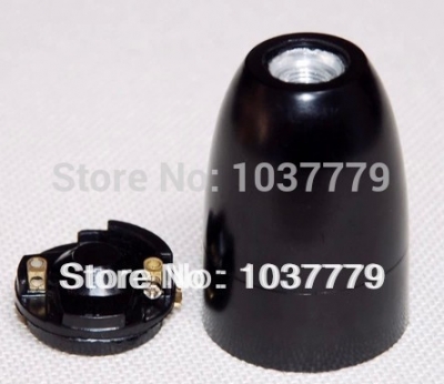 10pcs/lot abs black e27 fitting lamp holder