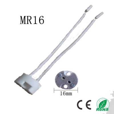 10pcs/lot circular mr16 socket,ake the power cord lamp bases, lamp holder,colour and lustre is white,