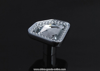 10pcs/lot k9 diamond crystal chrome cabinet knob and drawer cupboard handle d 34mm [Door knobs|pulls-2922]