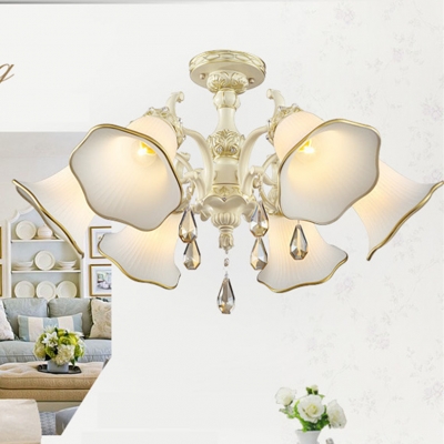 2015 new europe country patoral simple romantic resin lustre k9 crystal chandelier moder royal frosted glass led chandelier