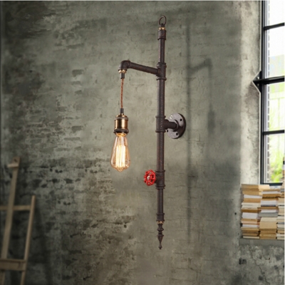 2015 new fashion industrial loft iron waterpipe wall lamp vintage bar creative rh 1 head iron wall lamp