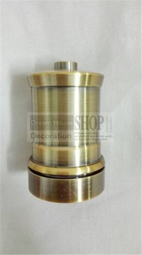 2pcs/lot sample order of aluminum brass finished ceramic loft lighting socket e26/e27 industrial lamp holder