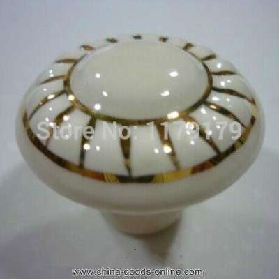31mm(1.2") round ceramic pulls knobs, ceramic drawer dresser bedside table cabinet furniture pulls knobs gb902