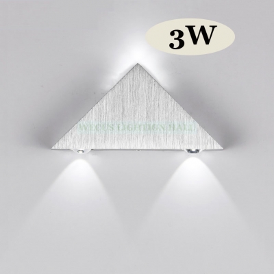 3w aluminum triangle led wall lamp ac85-265v high power led modern background home lighting indoor and outdoor decoration light