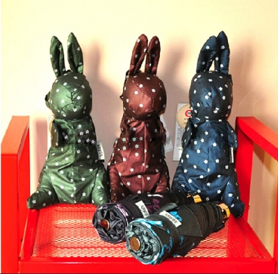4 colors 5 folded umbrella rabbit cover portable fashion umbrella [umbrella-7044]