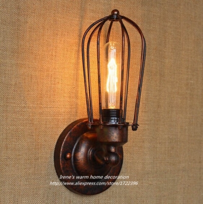 40w american country loft iron wall light,industrial vintage wall lamp for bar coffee dining room,e27*1 bulb included,110v~240v [edison-loft-wall-lights-2655]